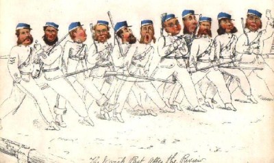 Victorian Rifle  Volunteers - 'The March Past After The Review'